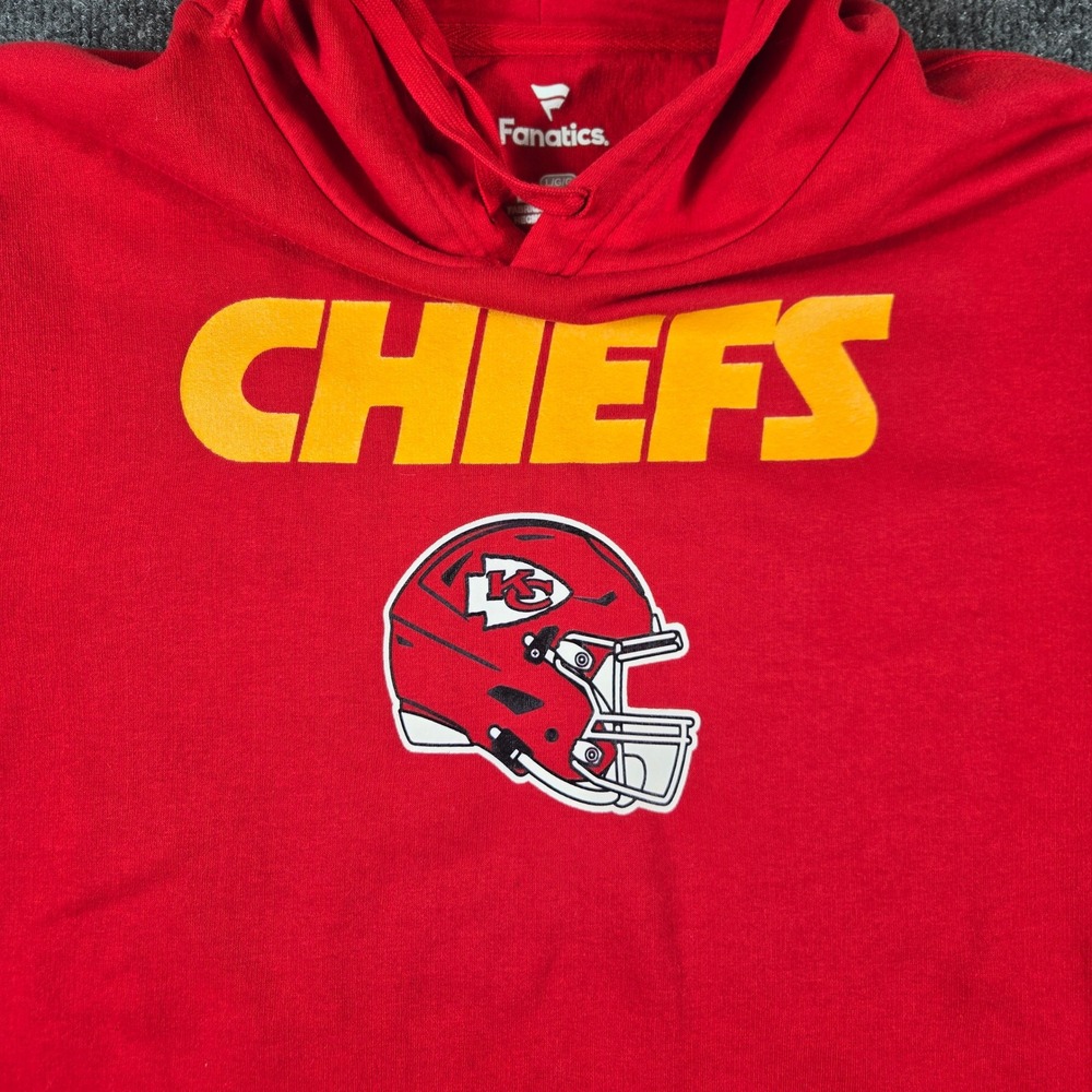 Fanatics Hoodie Mens L Red KC Chiefs Travis Kelce 87 Sweatshirt